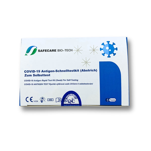 Safecare COVID-19 Corona Antigen Rapid Test Self-Test Nasal 1 Pack = 5 Pieces