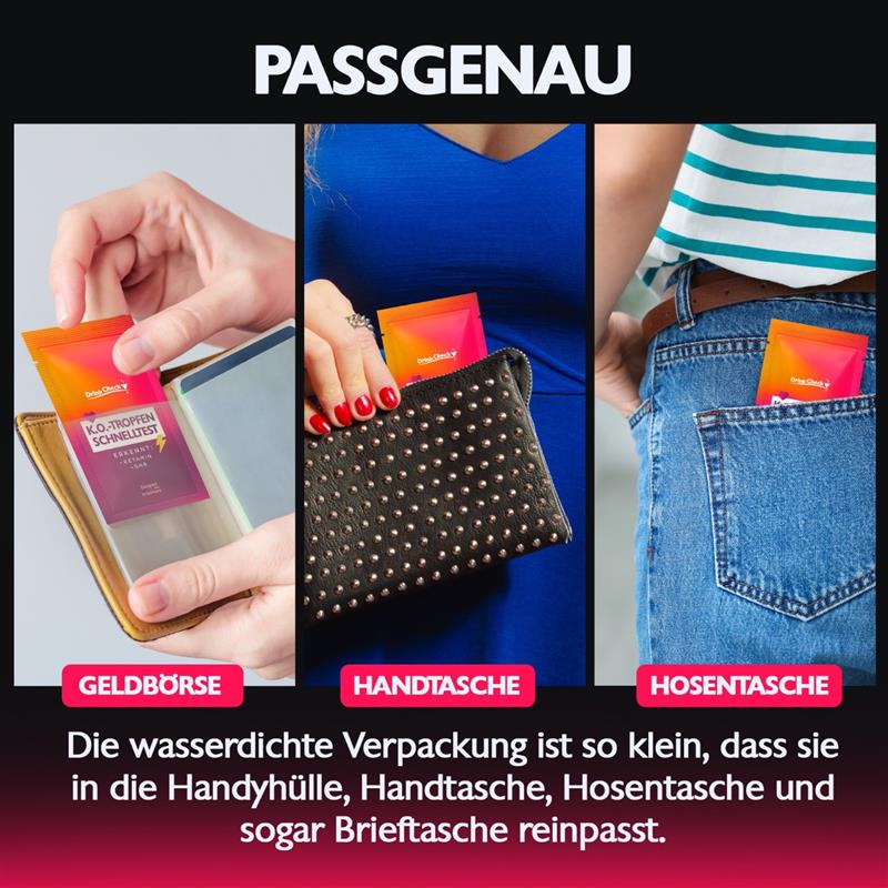 DrinkCheck Date Rape Drug Rapid Test for Detection of Ketamine, GHB, Scopolamine and Cocaine