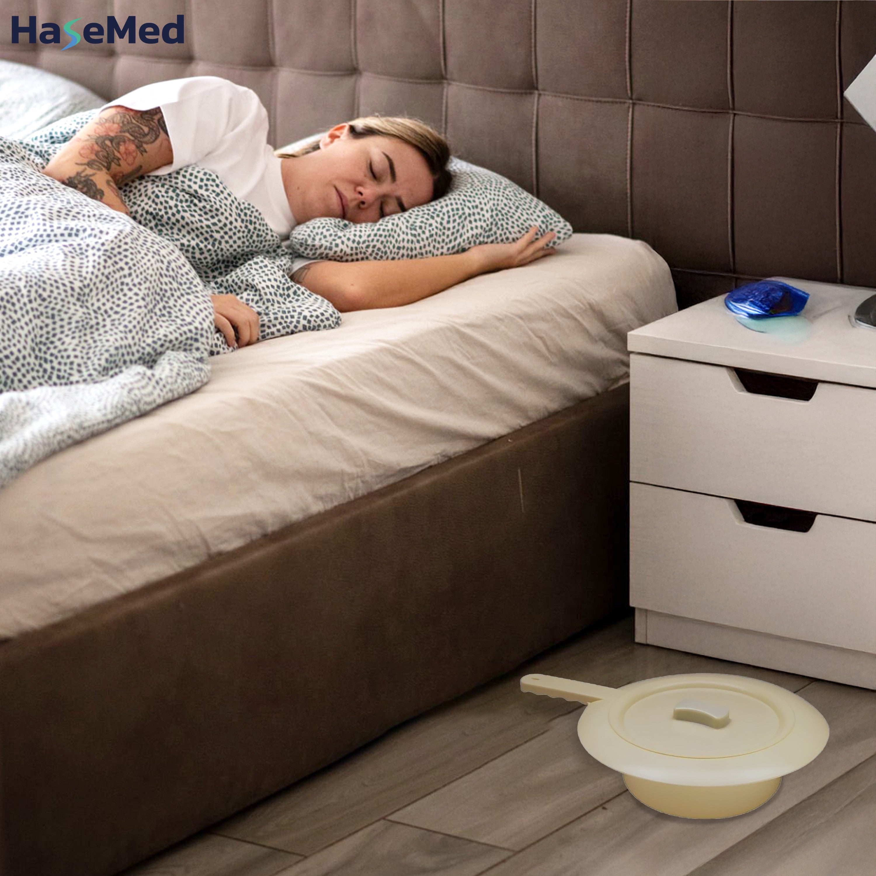 HaseMed Bedpan with Lid, Plastic 31 cm