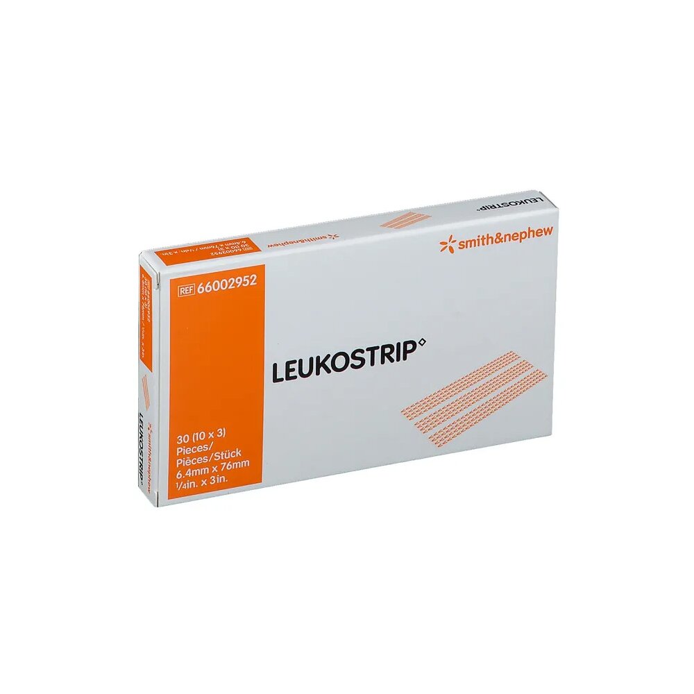 LEUKOSTRIP Wound Closure Strips (6.4 x 76mm) 10x3 Strips