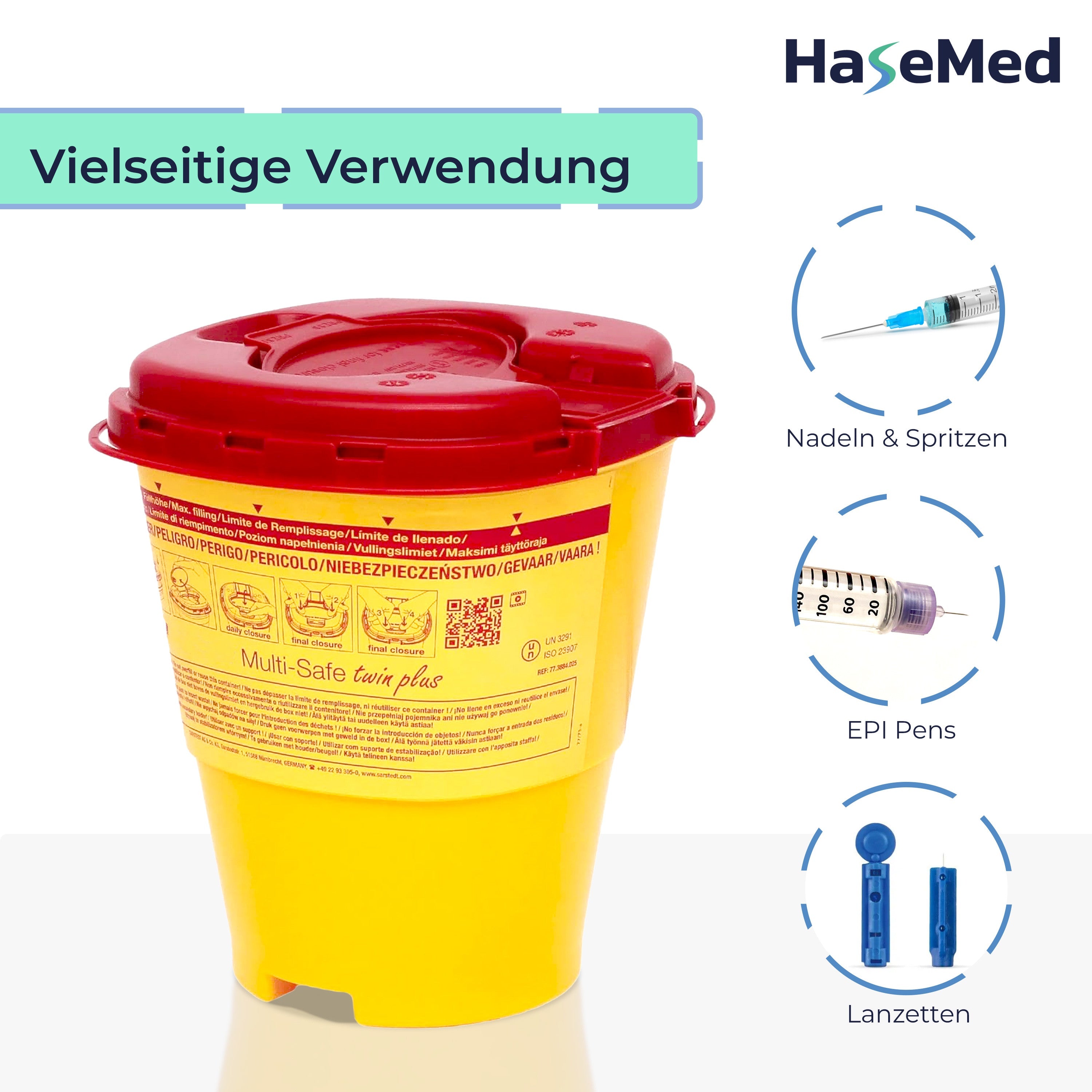 HaseMed Sharps Container 2.5L