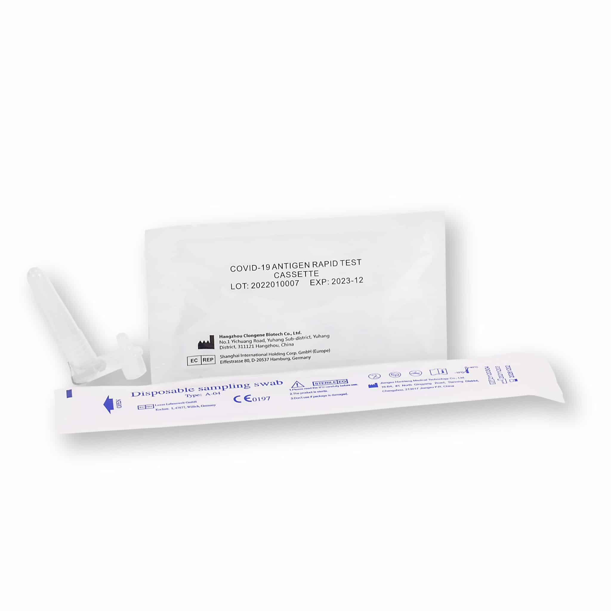 Clungene COVID-19 3in1 Antigen Rapid Test for Professional Use 25 Pieces (Nasal / Throat / Nasopharyngeal)