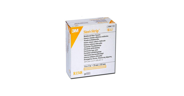 Paski do zamykania ran 3M R1548 Steri-Strip 25 mm x 125 mm (25 saszetek x 4 paski)