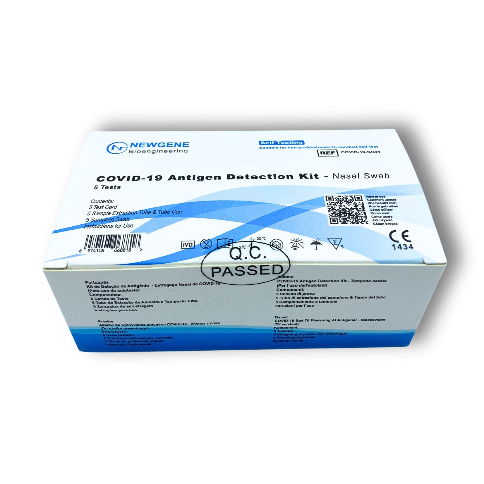 NEWGENE COVID-19 Antigen Detection Kit Home Test (Nasal) 5-Pack