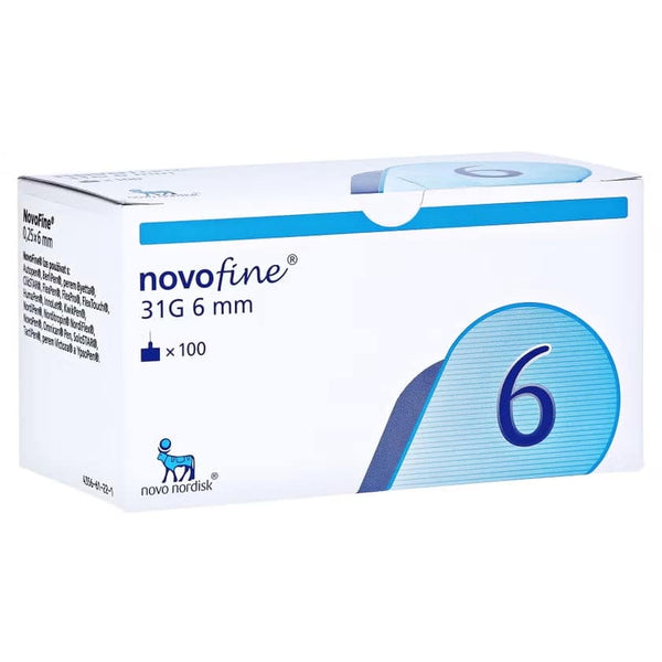 Igły do wstrzykiwaczy NovoFine 31G, 6 mm, 1 opakowanie = 100 sztuk